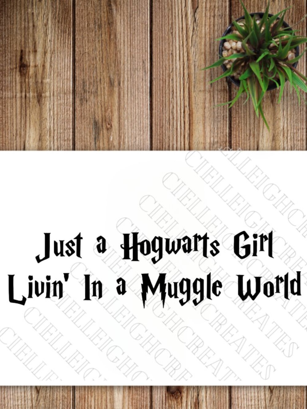 Just A Hogwarts Girl Living In A Muggle World Decal Sticker Handcrafted
